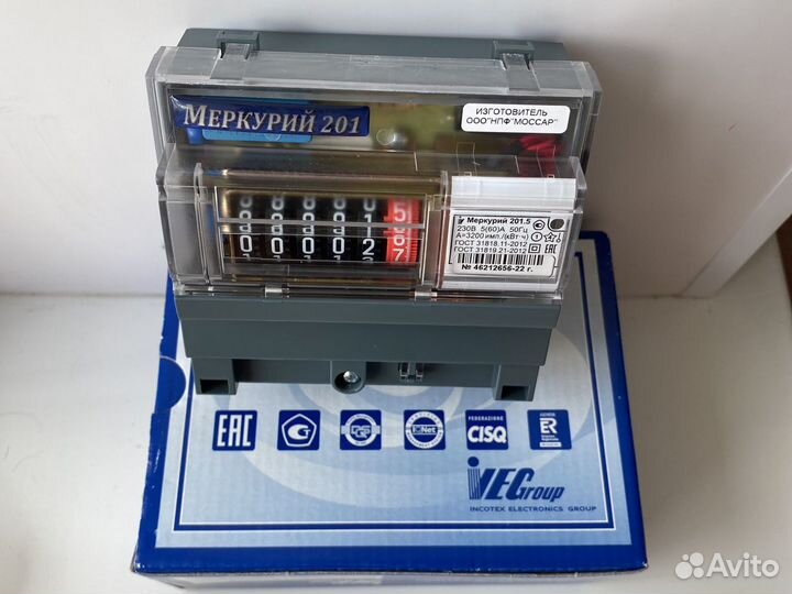 Счетчик электрический однофазный меркурий 201