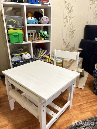 Детский деревянный стол и стул растущие