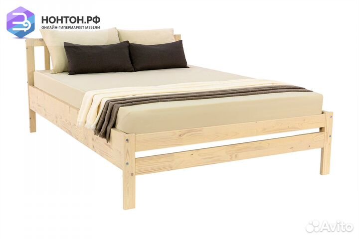 Кровать Массив выбеленная береза