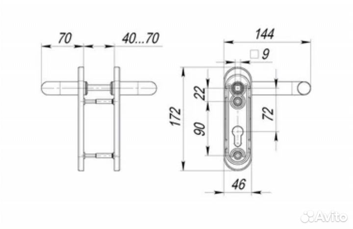 Ручка дверная входная