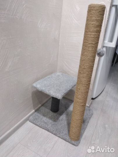 Когтеточка для кошки площадка+столбик 70 см