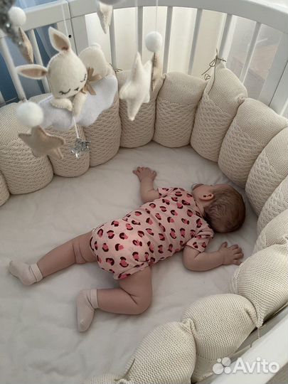 Кроватка-трансформер 7 в 1 + бортики Loomknits