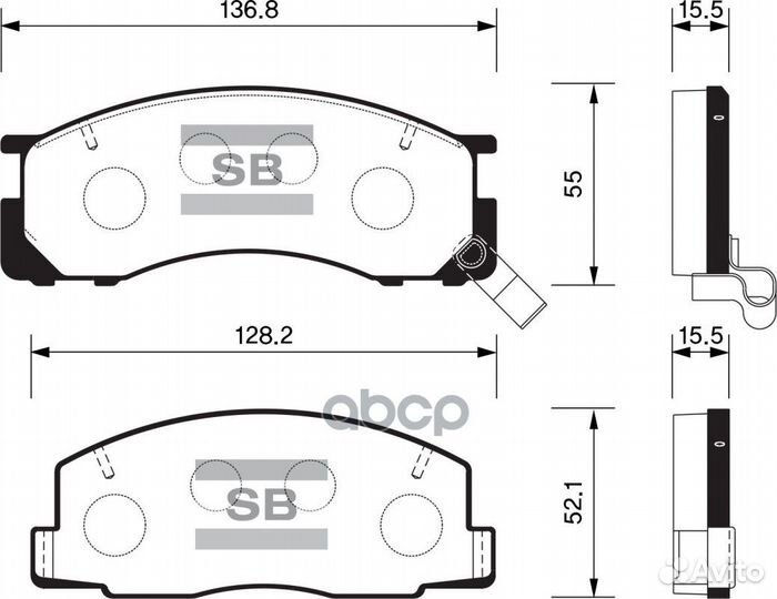 Колодки тормозные дисковые, передние SP2035