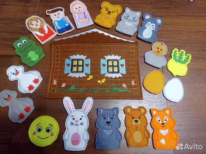 Пальчиковый театр из фетра на 6 сказок