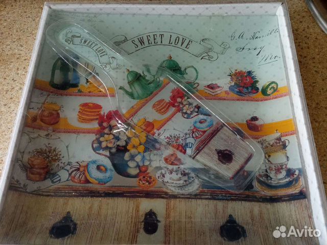 Тарелка для торта с лопаткой