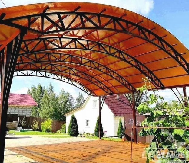 Навесы из поликарбоната для дома