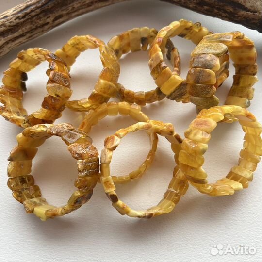 Браслеты янтарные