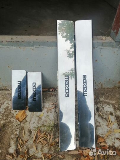 Накладки на пороги хром мазда 6