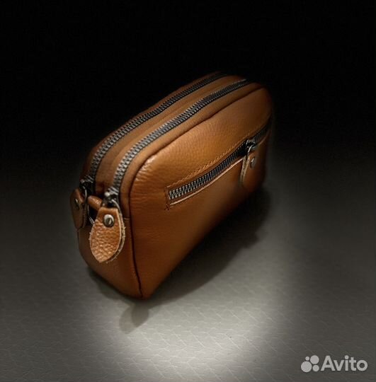 Сумка натуральная кожа коричневая