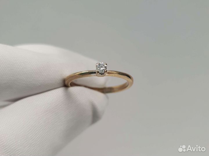 Кольцо с бриллиантом 585, вес 1,54 арт. К000534