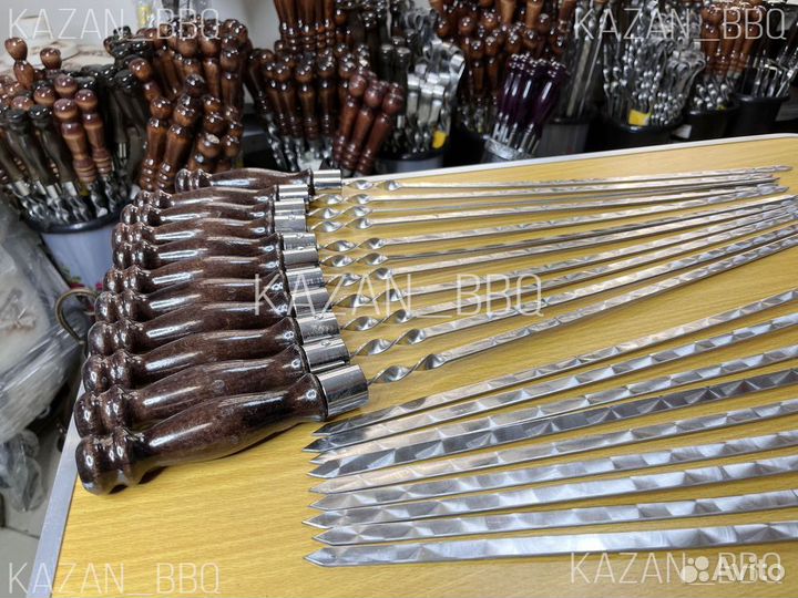 Шампура с деревянной ручкой