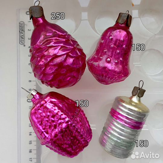 Елочные игрушки СССР. Стекло