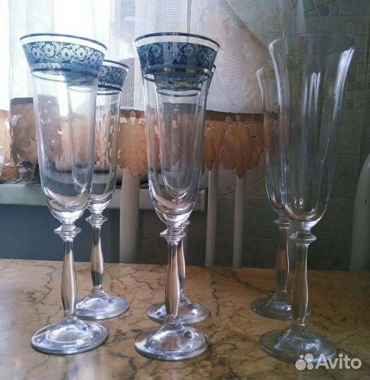 Бокал фужер богемское стекло хрусталь чсср
