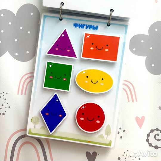 Развивающая детская Книжечка на липучках