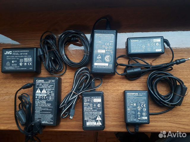 Блоки питания JVC, Canon, Sony, Olimpus, Casio