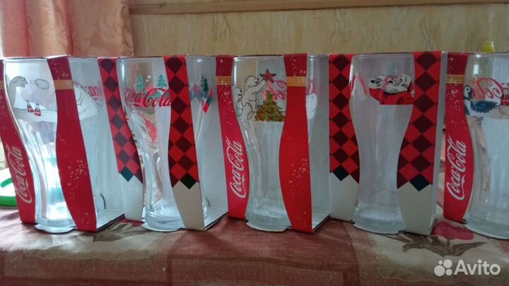 Стаканы кока кола стекло