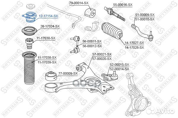 12-17154-SX опора амортизатора переднего Honda