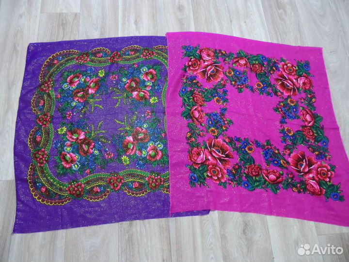 Платки.ссср -винтаж 3 штуки -люрекс