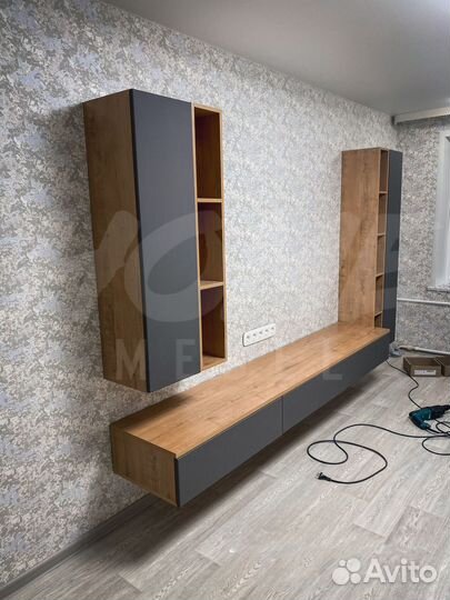 Тумба тв подвесная, модульная гостиная