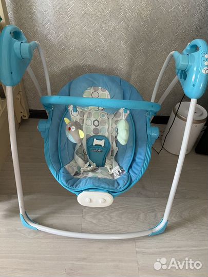 Детские электронные качели шезлонг