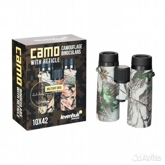 Бинокль Levenhuk Camo Moss 10x42 с сеткой