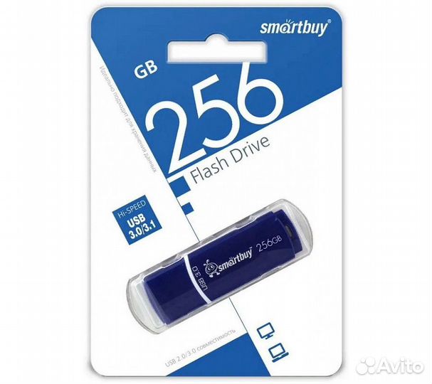 Флеш-накопитель Smartbuy Crown USB 3.0 256GB, сини