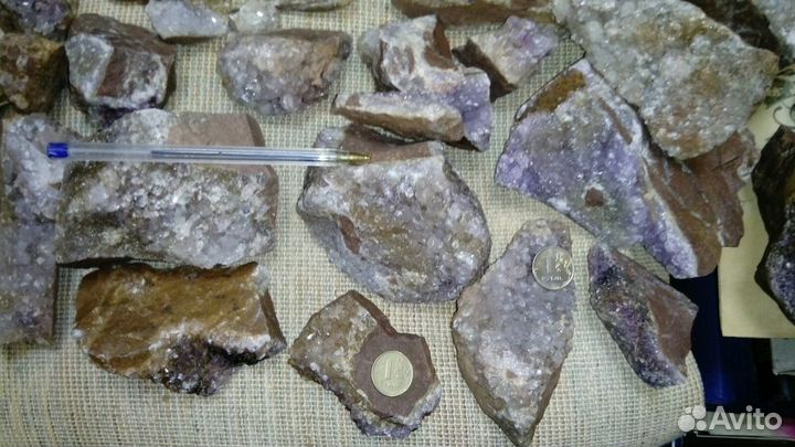 Камень Аметист Кольский 36 образцов