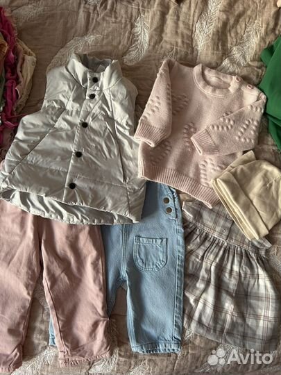 Вещи пакетом на девочку 74-80 весна/осень/зима