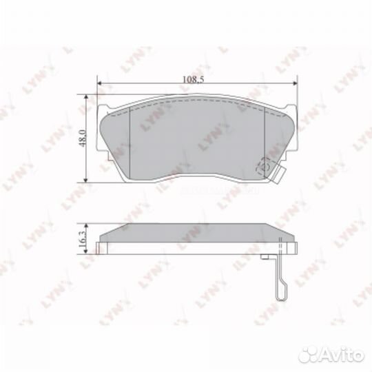 Lynxauto BD-5110 Колодки тормозные дисковые перед