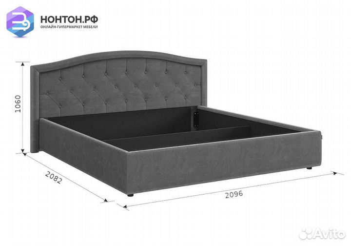 Кровать Верона 1.8 м темно-коричневая