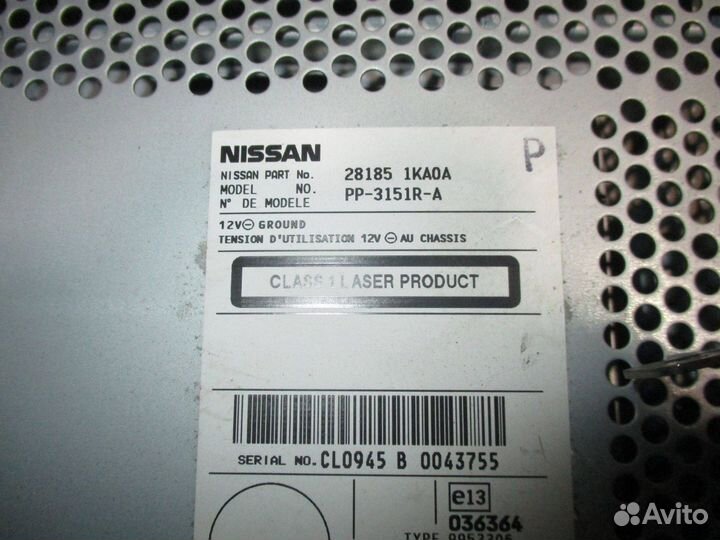 Магнитола Nissan Juke (F15)