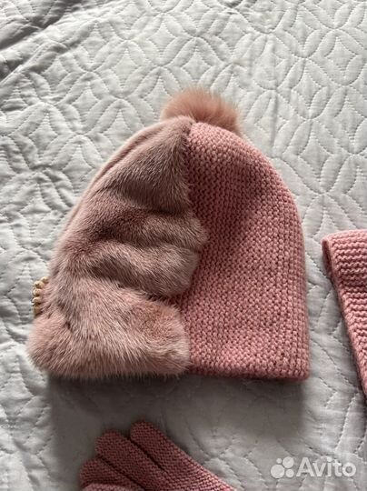 Шапка снуд перчатки