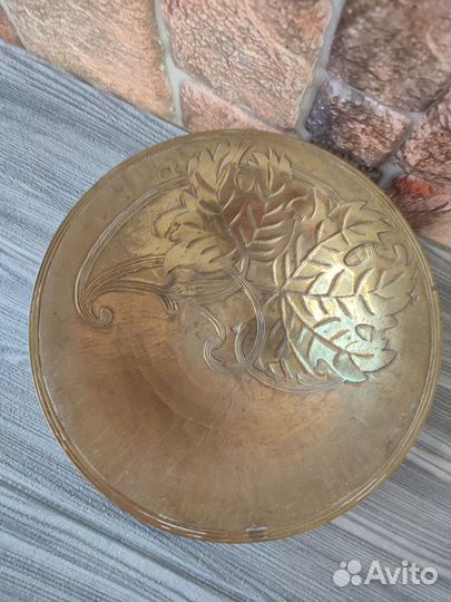 Ваза, конфетница латунь винтаж