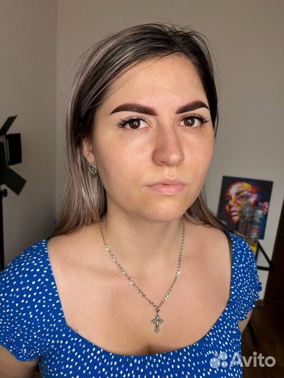 Пудровое напыление бровей, татуаж. фмр