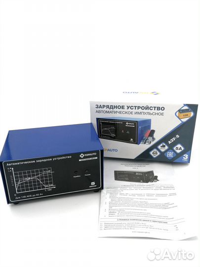Зарядное устройство для акб 12В 5А Top Auto 5