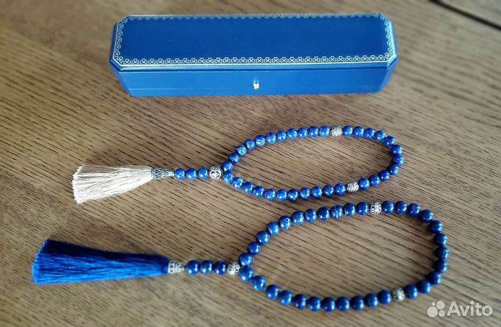 Четки из лазурита на серебре