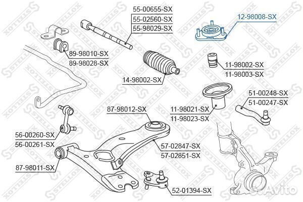 Опора амортизатора переднего toyota carina all 92