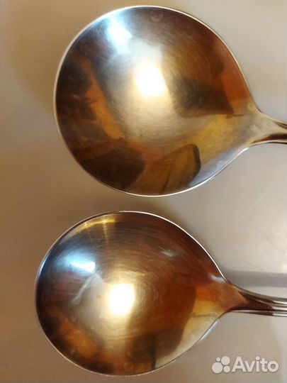 Ложки круглые, позолоченые