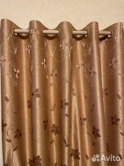 Шторы с люверсами пара по 145х236 см