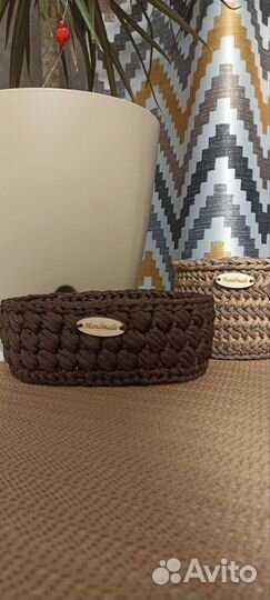 Вязаные корзинки