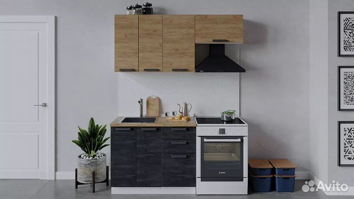 Кухонный гарнитур «Детройт» длиной 160 см