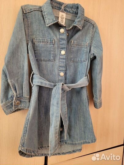 Джинсовая рубашка hm детская