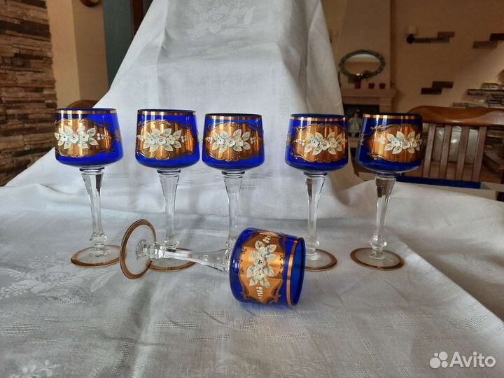 Фужеры для вина и шампанского богемское стекло)