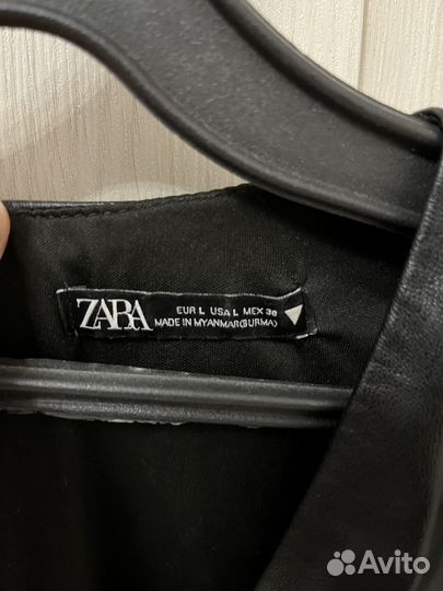 Кожаное платье zara