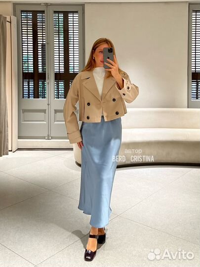 Атласная юбка Zara