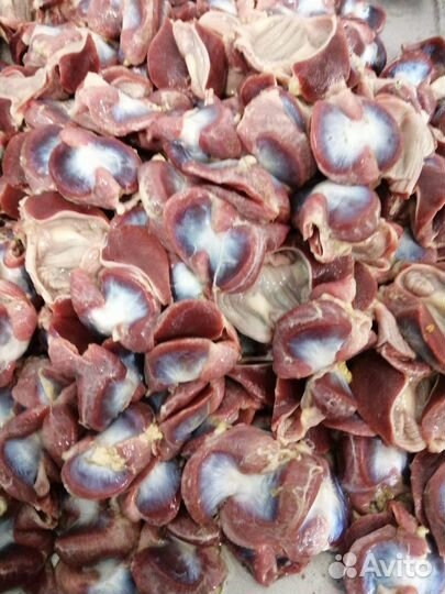 Субпродукты куриные сердце головы желудки лапы шеи