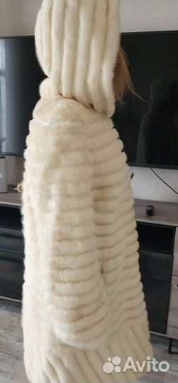 Шуба норковая 46 48 белая автоледи