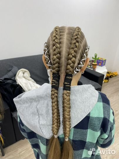 Афрокосы косы с канекалоном детям