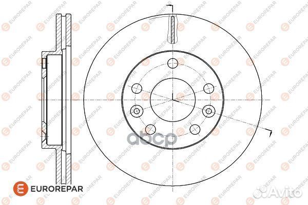 Диск тормозной передний вентилируемый renault D