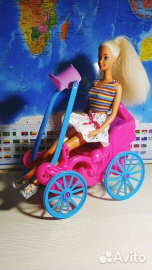 Кроватка и карета для кукол